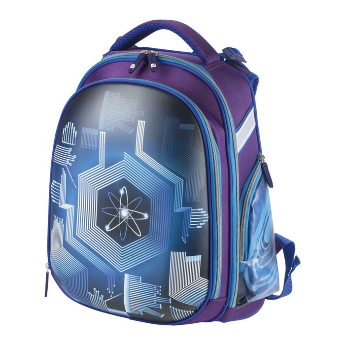 Рюкзак каркасный BRAUBERG 38*28*12 дев "Атом" 226922