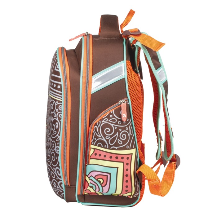 Рюкзак каркасный BRAUBERG 38*28*12 дев "Орнамент" 226925