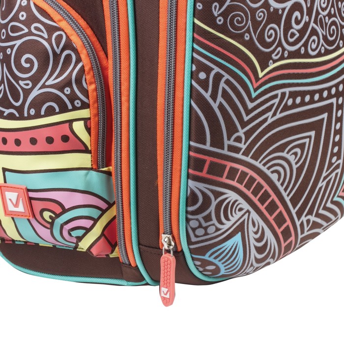 Рюкзак каркасный BRAUBERG 38*28*12 дев "Орнамент" 226925