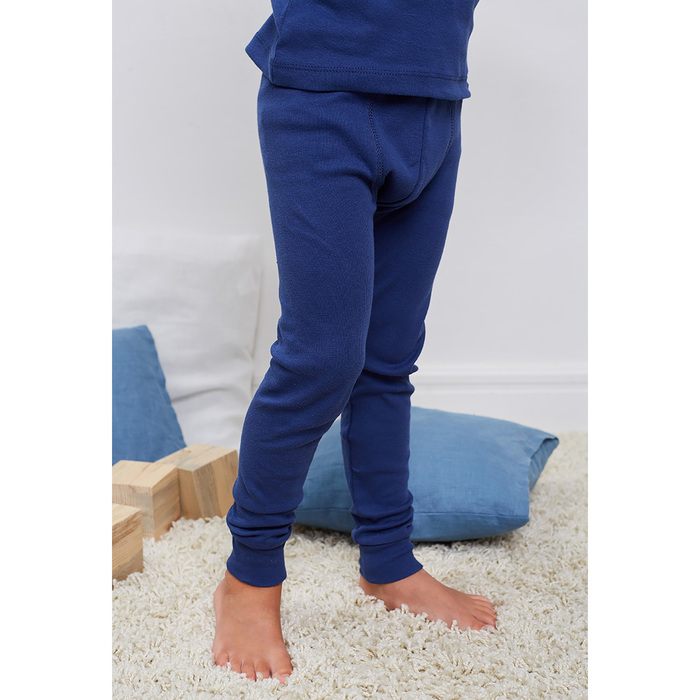 Комплект для мальчиков(джемпер,кальсоны), рост 140 см, цвет синий