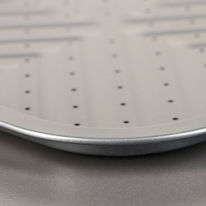 Противень 35х1,5 см "Жаклин. Прямоугольник", перфорированный, с антипригарным покрытием