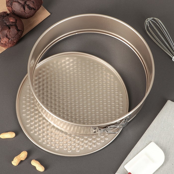 Набор форм для выпечки разъемных "Круг.Рэнди", 3 шт: 24/26/28 см, антипригарное покрытие