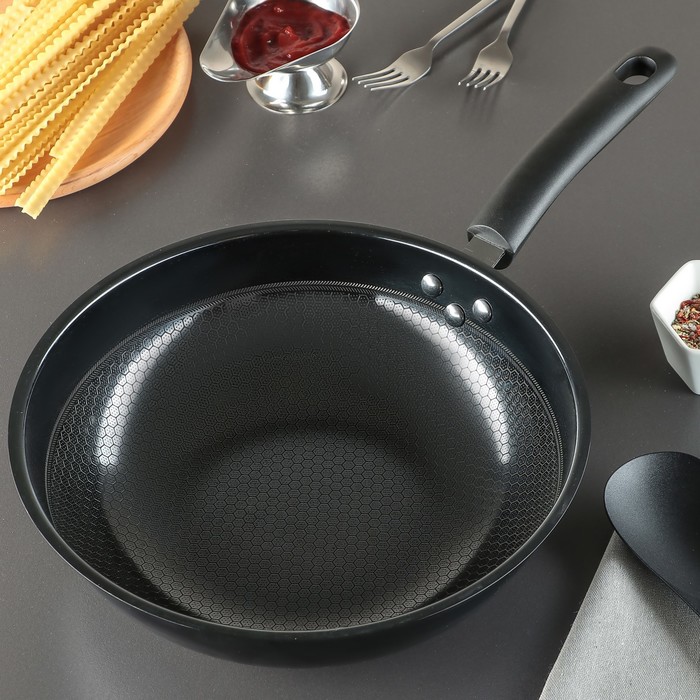 Сковорода-ВОК 30 см "Профи", без покрытия