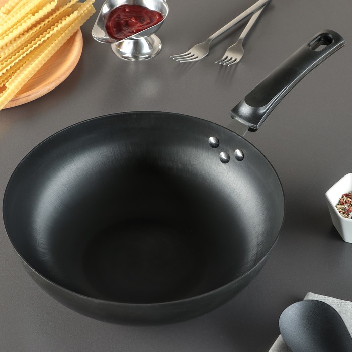 Сковорода-ВОК 32 см "Лучи", без покрытия