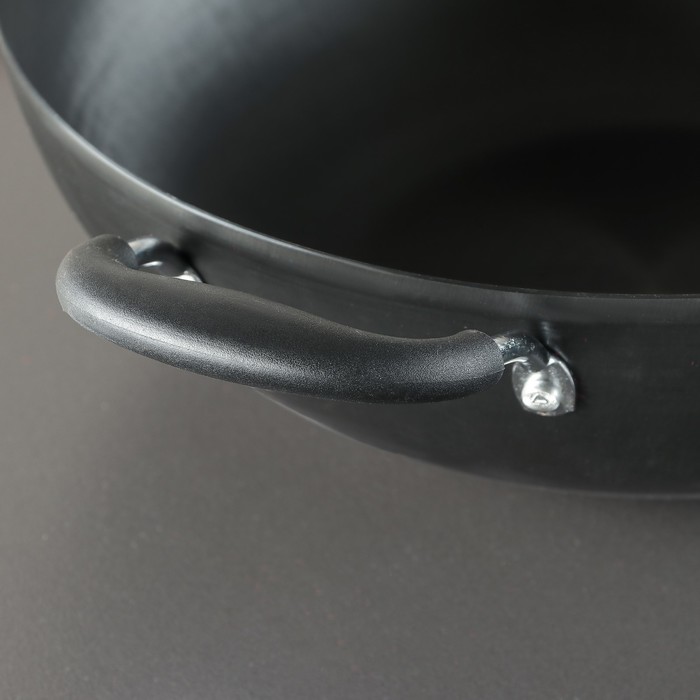 Сковорода-ВОК 34 см "Лучи", без покрытия, 2 ручки