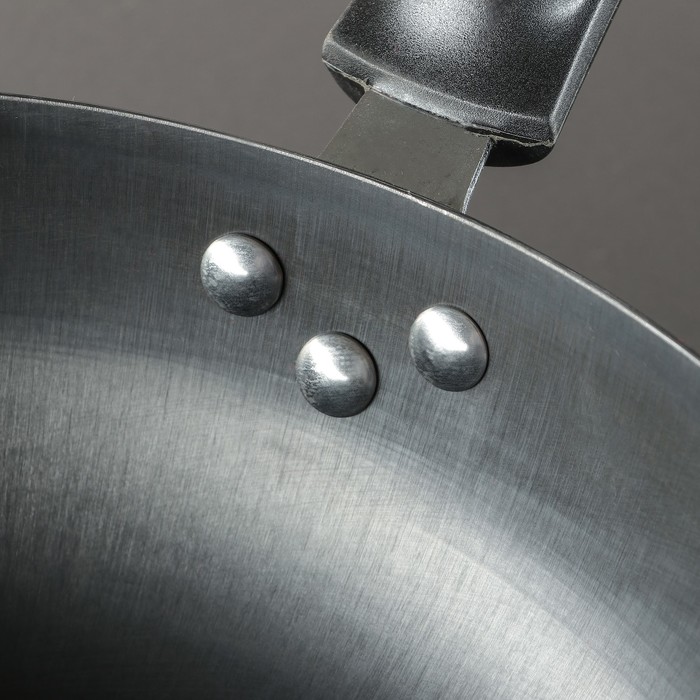 Сковорода-ВОК 34 см "Лучи", без покрытия, 2 ручки