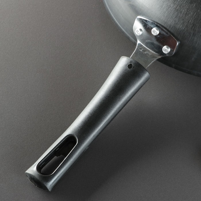 Сковорода-ВОК 34 см "Лучи", без покрытия, 2 ручки