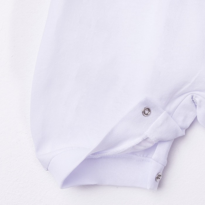 Комплект для крещения (комбинезон,чепчик), 00407-10, цвет белый/голубой, рост 68 см