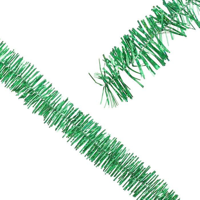 Мишура № 3 "Лазерная" зелёная