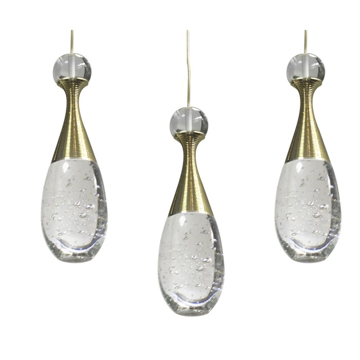 Светильник "Флакон" 3x6Вт LED 3000К золото 50x8x120см