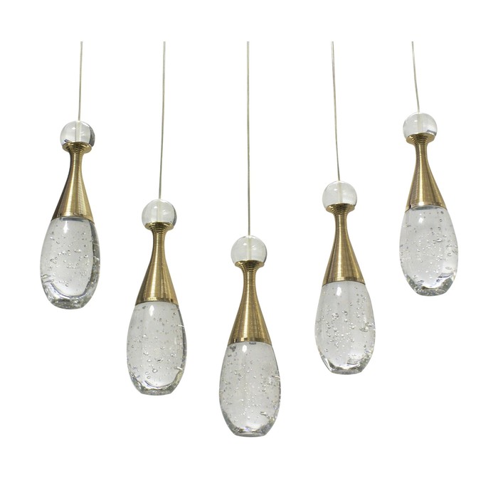 Светильник "Флакон" 5x6Вт LED 3000К золото 52x8x120см