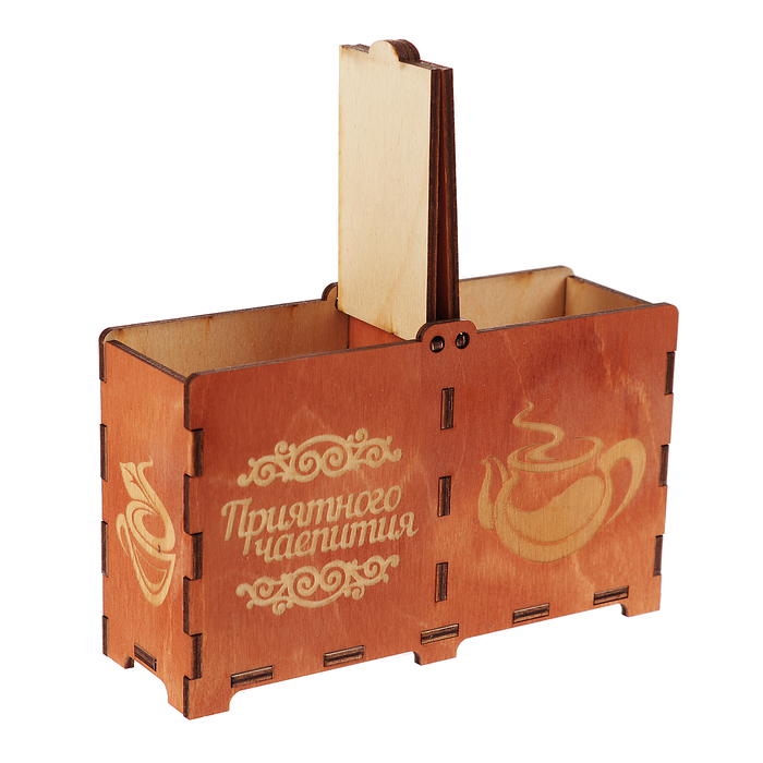 Шкатулка для чайных пакетиков "Приятного чаепития" 16,5х5х10 см