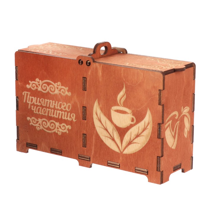 Шкатулка для чайных пакетиков "Приятного чаепития" 16,5х5х10 см