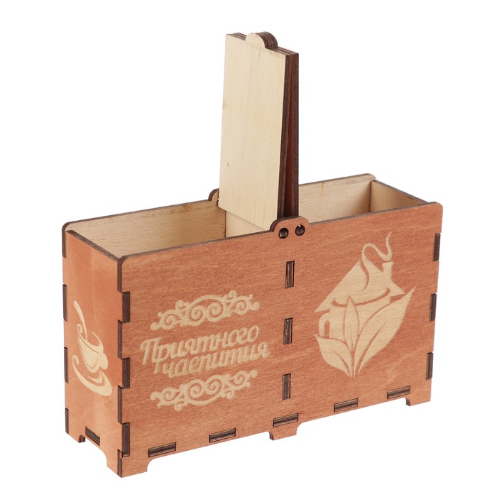 Шкатулка для чайных пакетиков "Приятного чаепития" 16,5х5х10 см