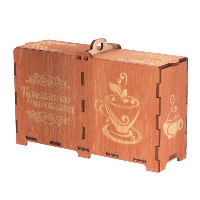 Шкатулка для чайных пакетиков "Приятного чаепития" 16,5х5х10 см