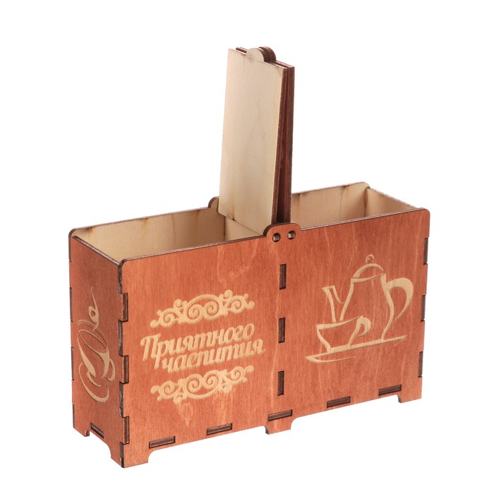 Шкатулка для чайных пакетиков "Приятного чаепития" 16,5х5х10 см