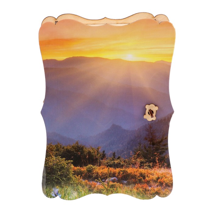 Ключница дерево "Бронзовый закат" 15х21 см