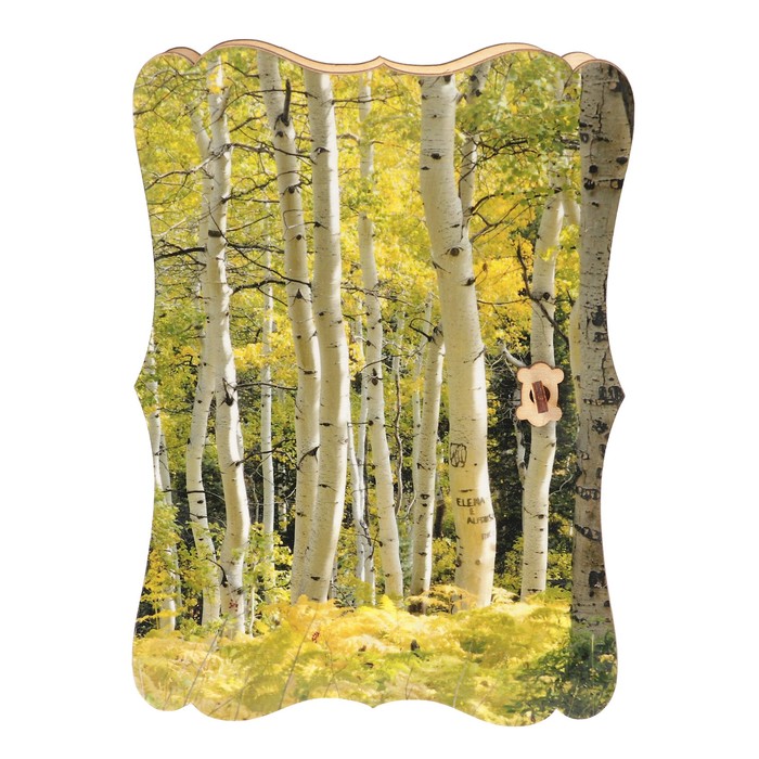Ключница дерево "Березовый лес" 15х21 см