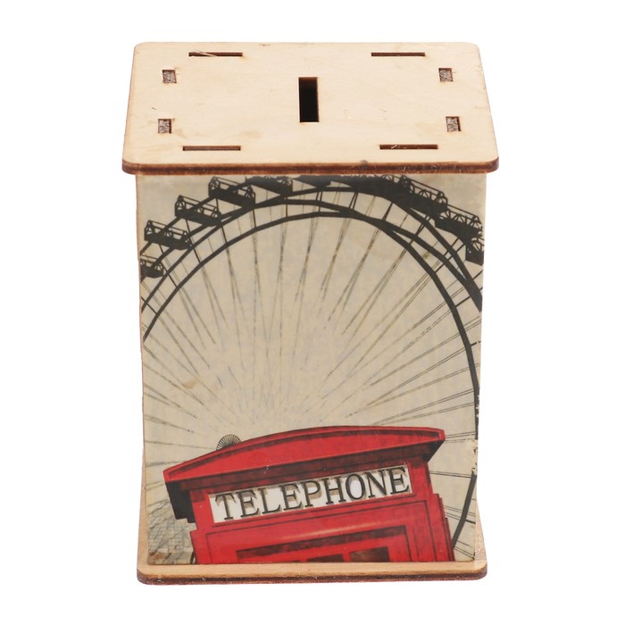 Копилка дерево "Лондон" 13х10х8 см