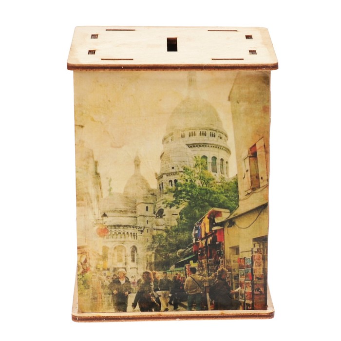 Копилка дерево "Ретро" 13х10х8 см МИКС