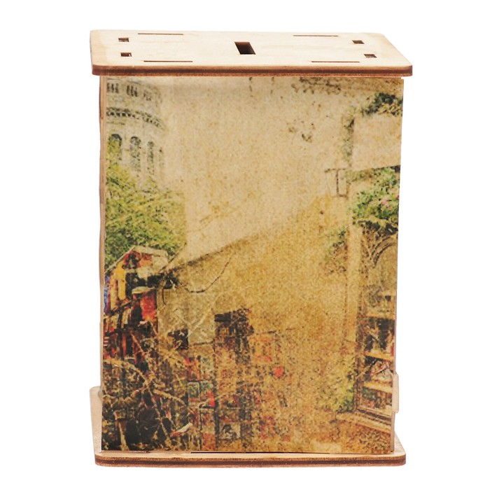 Копилка дерево "Ретро" 13х10х8 см МИКС