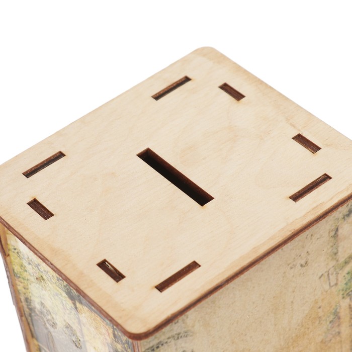 Копилка дерево "Ретро" 13х10х8 см МИКС