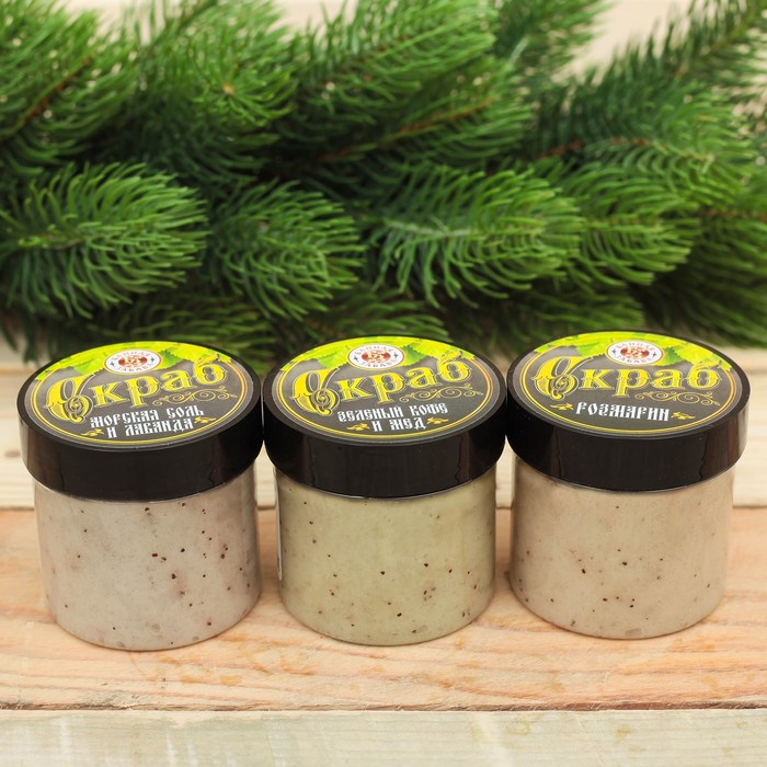 Набор для бани "Банное здоровье": 3 скраба для тела