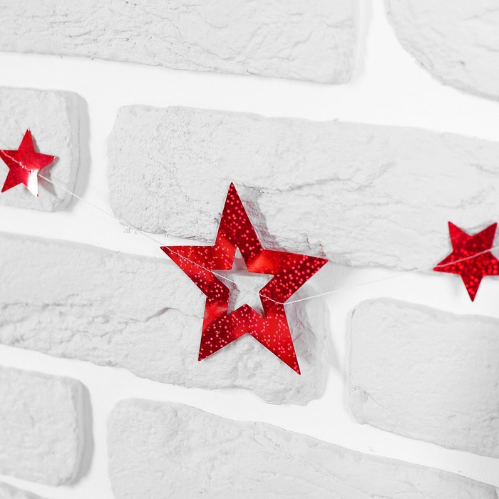 Набор новогодний оформительский гирлянда с помпонами