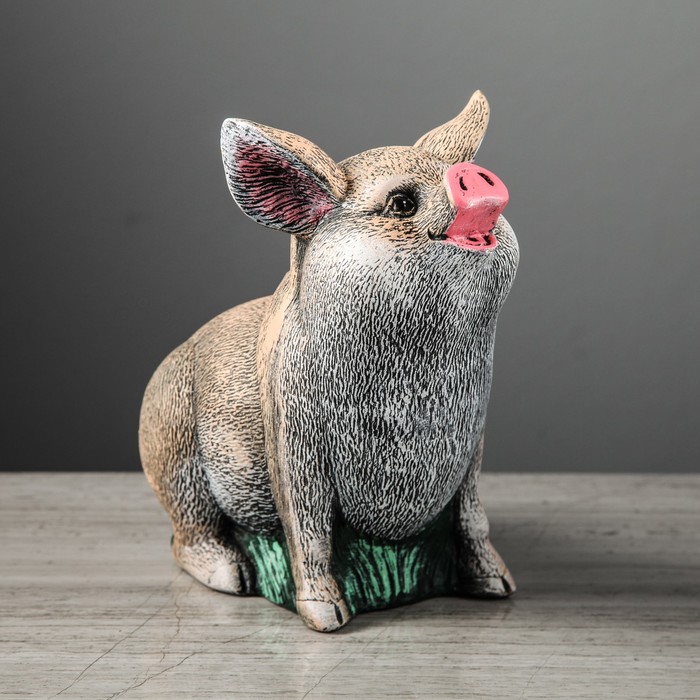 Садовая фигура "Свинья" 23*24 см акрил