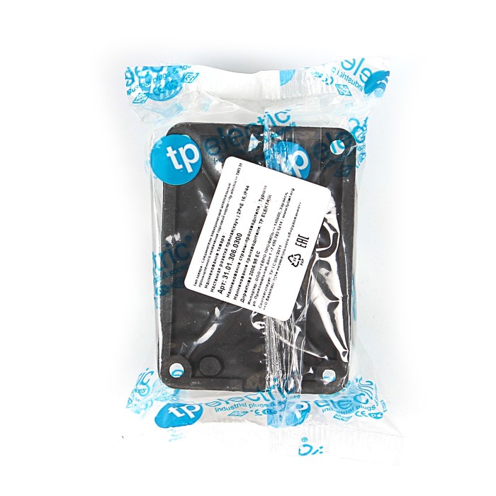 Розетка T-plast, 16 А, 2Р+Е, каучук, IP 44, 31.01.306.0300,