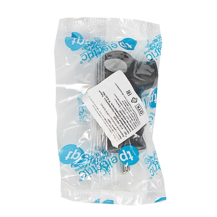 Вилка кабельная T-plast, 16 А, 2Р+Е, каучук, угловая, IP 44, черная, 31.01.302.0300,