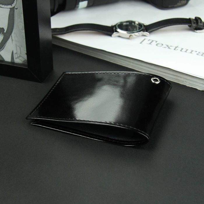 Обложка для удостоверения, шик, цвет чёрный