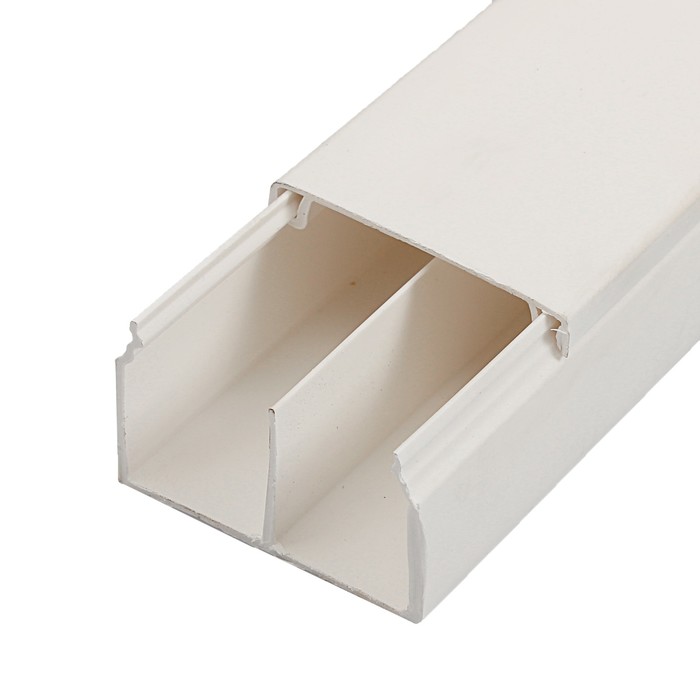 Кабель-канал T-plast, 40х25, 2 м, с перегородкой, белый, 50.01.001.0109,