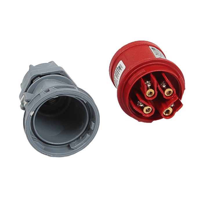 Вилка кабельная T-plast, 16 A, 2P+E, IP 44, 31.22.301.1600,