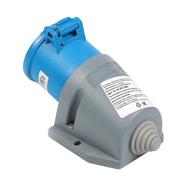 Розетка настенная T-plast, 32 A, 2P+E, IP 44, 31.24.307.0900,