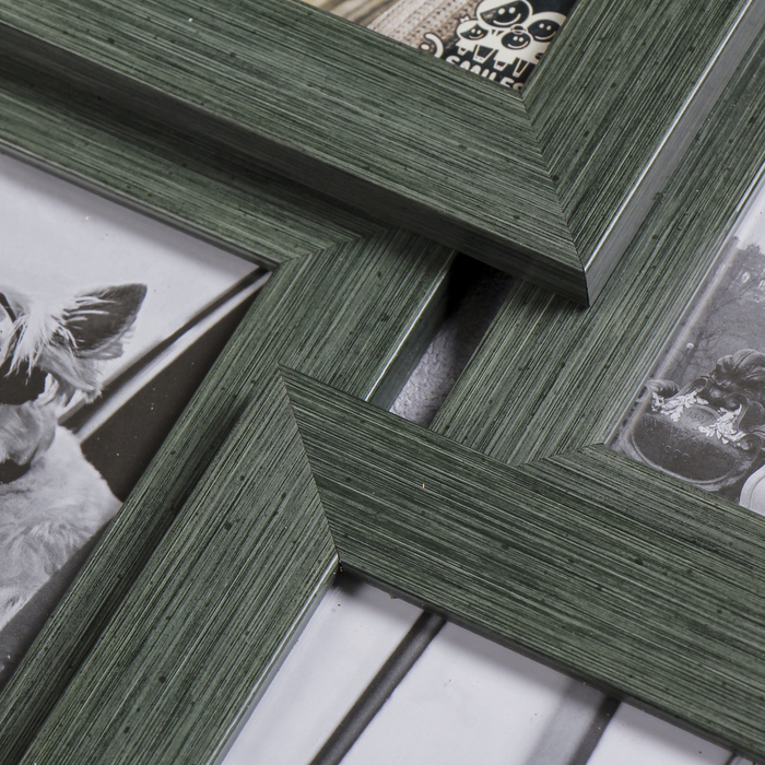 Фоторамка на 6 фото 10х15 см Еллоу Фото ПР-615-О "Зебрано" с подставкой, пластик