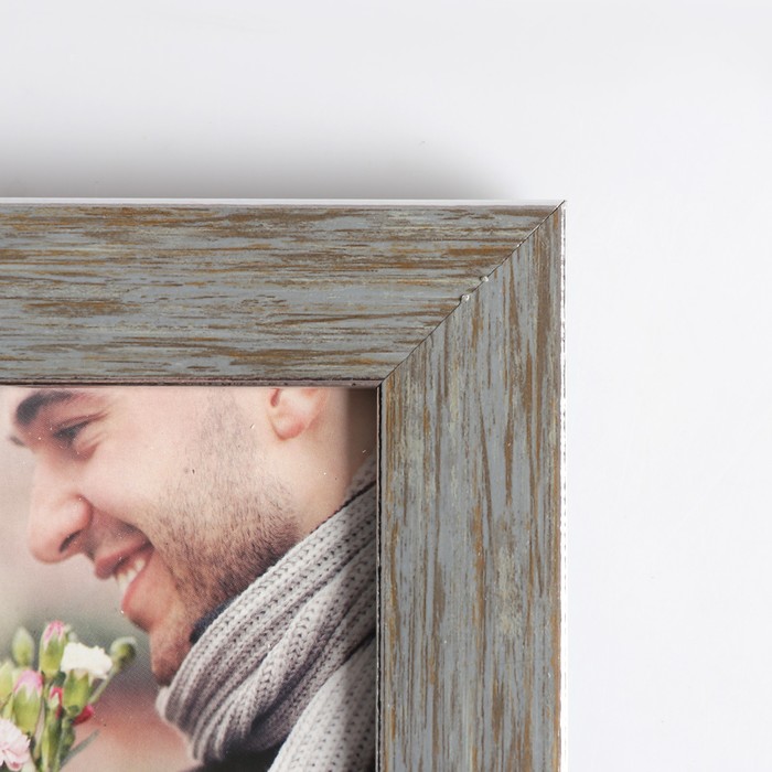 Фоторамка на 6 фото 10х15 см Еллоу Фото ПР-615-О "Морозное серебро" с подставкой, пластик