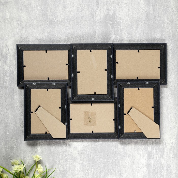 Фоторамка на 6 фото 10х15 см Еллоу Фото ПР-615-О "Коралл" с подставкой, пластик