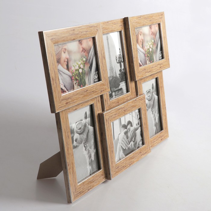 Фоторамка на 6 фото 10х15 см Еллоу Фото ПР-615-О "Прованс" с подставкой, пластик