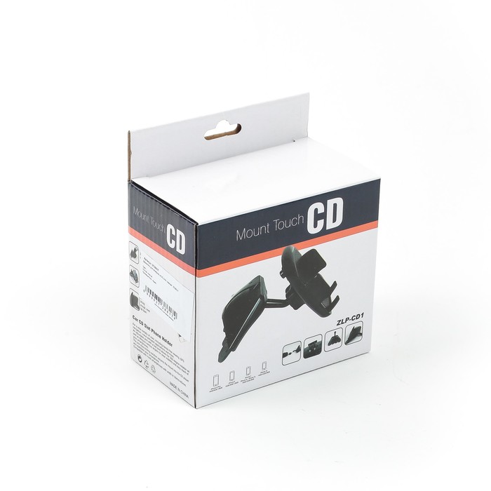 Держатель для телефона, в CD слот, черный