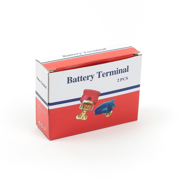 Клемма быстросъемная, набор 2 шт., красный, синий