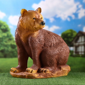 Садовая фигура "Медведь сидя большой" 40х50х48см коричневый
