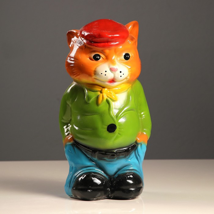 Копилка "Кот в кепке" 16х13х31см МИКС