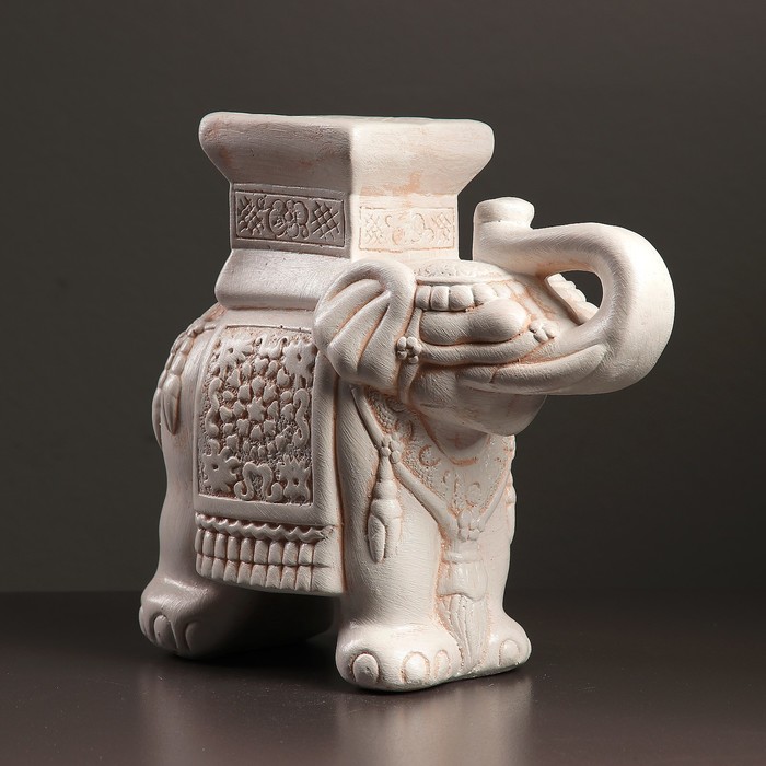 Подставка "Слон малый" 12х30х27см бежевый