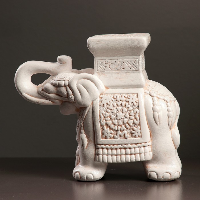 Подставка "Слон малый" 12х30х27см бежевый