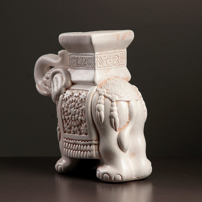 Подставка "Слон малый" 12х30х27см бежевый