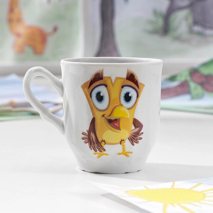Кружка 220 мл "Радужные птички", МИКС