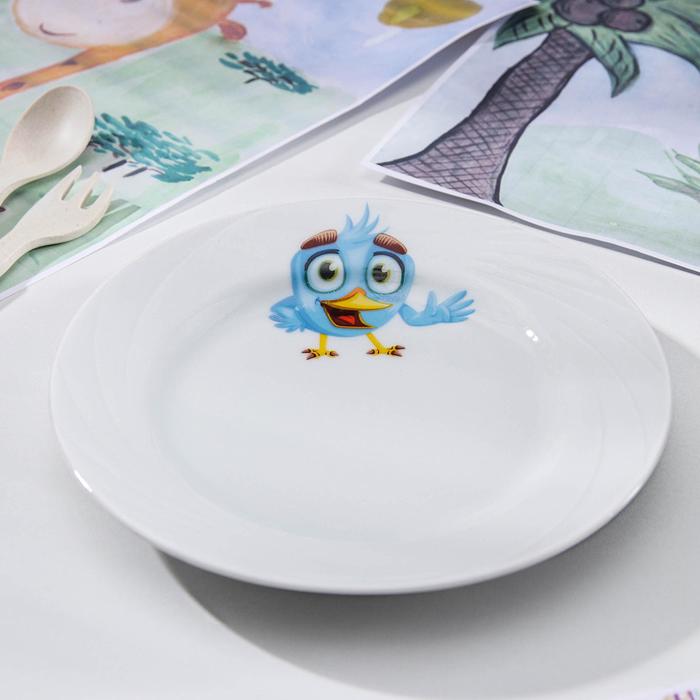 Тарелка мелкая 17,5 см "Голубка. Радужные птички"