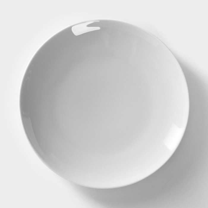 тарелка универсал d 24 см белая фарфор Тарелка фарфоровая «Универсал», d=17,5 см, белая