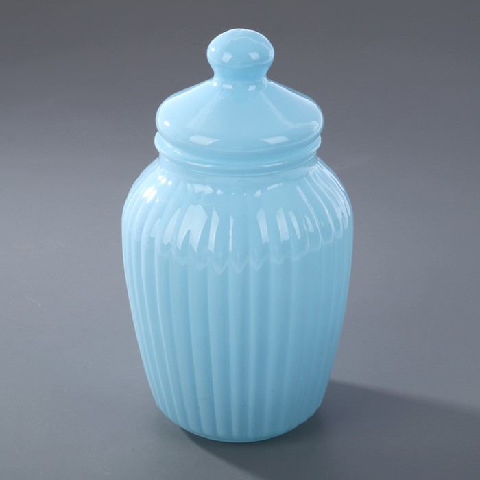 Банка 2,1 л "Луана", с крышкой, цвет голубой